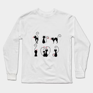 black cat Long Sleeve T-Shirt